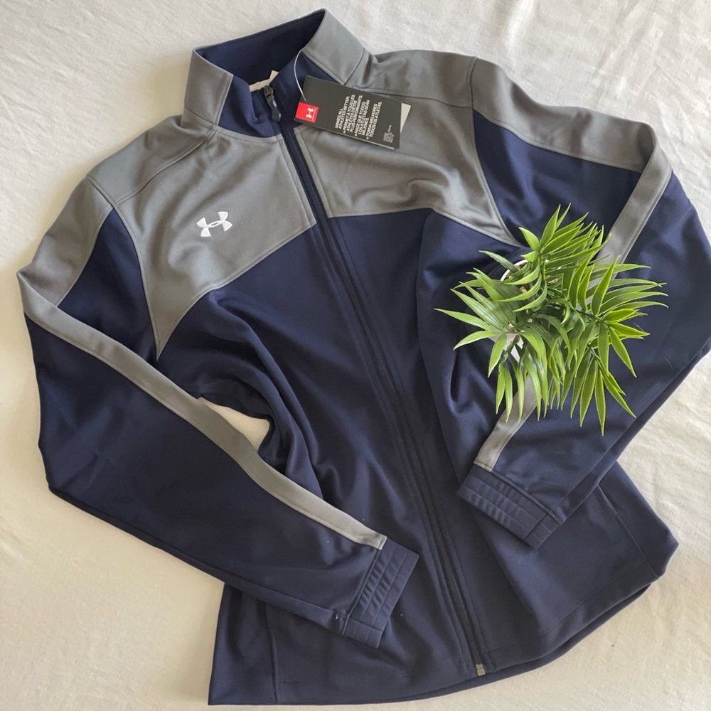 NWT Under Armour Women's Futbolista Jacket - Navy/Grey